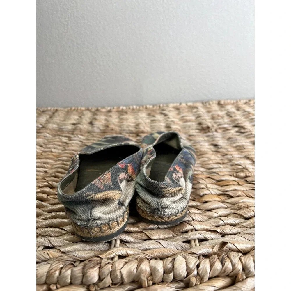 Valentino Women's Multicolor Butterfly‎ Print Canvas Espadrille Flats Size 37